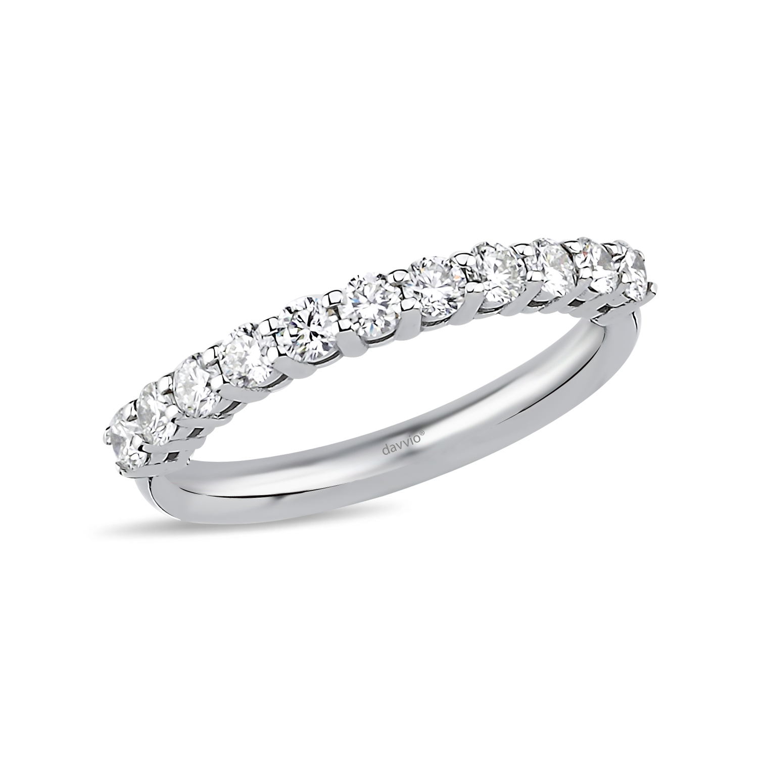0,53 ct 11 Taş Pırlanta Beyaz Altın Yüzük